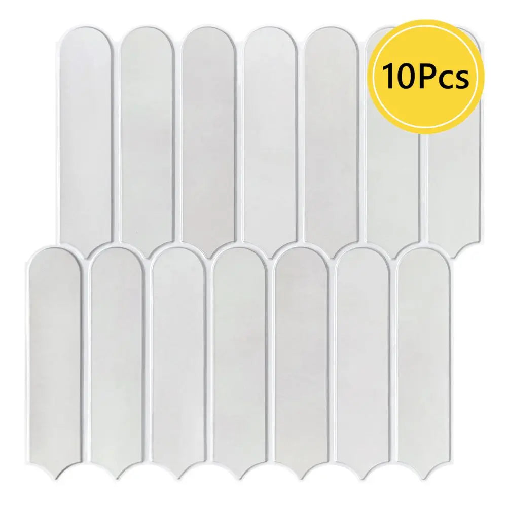 1/10 Stück dekorative 3D-Wandtafel zum Abziehen und Aufkleben, 3D-Fliesenaufkleber, selbstklebender Küchenfliesen-Rückwandaufkleber für Badezimmer