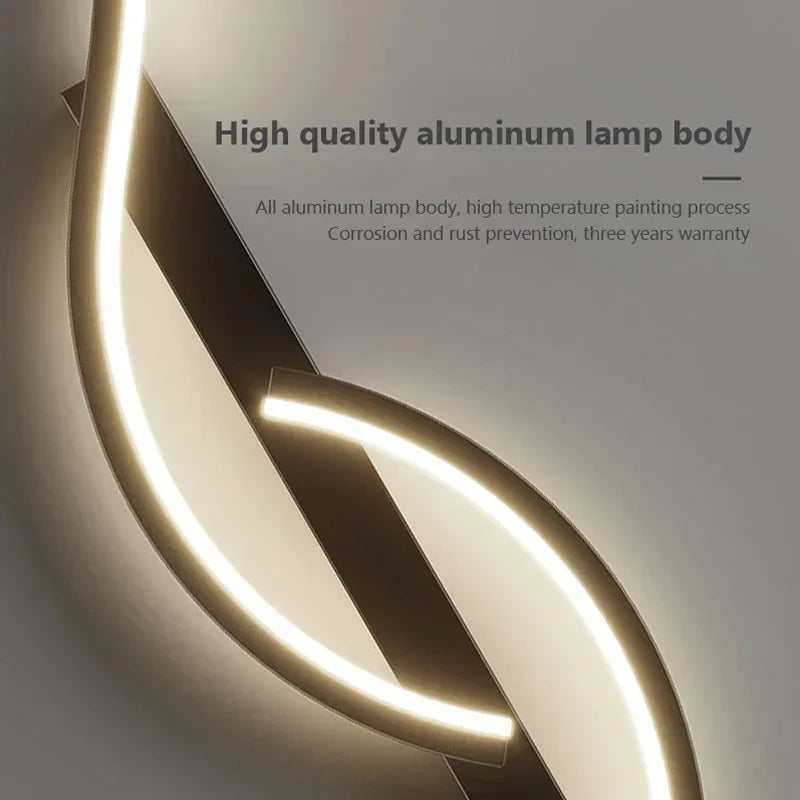 LED Wall Lamp Smart Remote Control Bedroom Bedside Living Room Staircases 60/80/100/120CM Led Home Lighting Wall Sconces Lustre