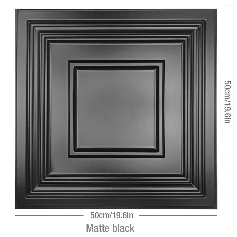 4 Stück 50 cm Holzmaserung 3D-Stereo-Wandpaneel Diamant Nicht selbstklebender Fliesen-Wandaufkleber wasserdichtes Wohnzimmer Badezimmer-Tapetenpapier