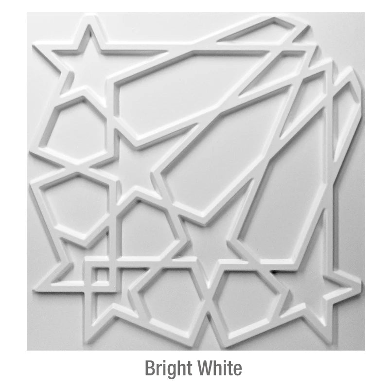 12 Stück/1 m2 arabische islamische muslimische Sterne Mond Dekor Relief Art 3D Wandpaneel nicht klebende 3D Wandaufkleber Wohnzimmer Home Decor