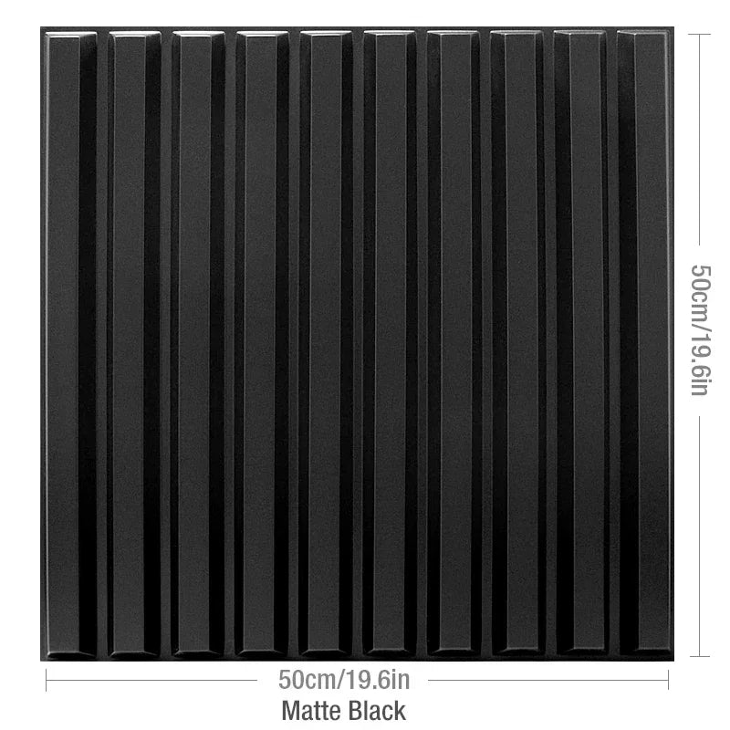 Packung mit 12 Stück / 3 m2 3D-Wanddekoration, Holzmaserung, Lattenwandpaneel, 3D-Rillenstruktur, Panel, Fliesen, Wohnzimmer, Wandaufkleber, wasserdicht