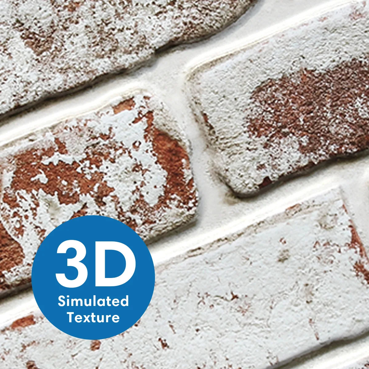 20PCS 3D Self-adhesive Faux Brick Wall Panels, 30cm × 30cm – Waterproof, for Bathroom & Kitchen, Decorative Wall Panels