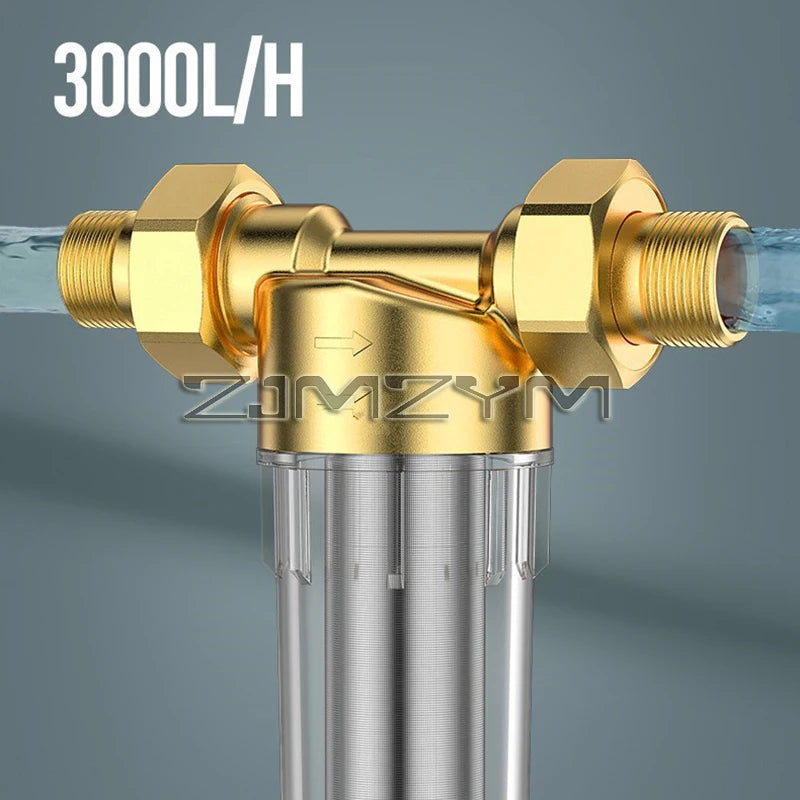 2700 l/h wiederverwendbarer Vorsediment-Wasserfilter für das ganze Haus, 40 Mikron, Wasser-Vorfiltersystem, Wasserhähne-Frontreiniger