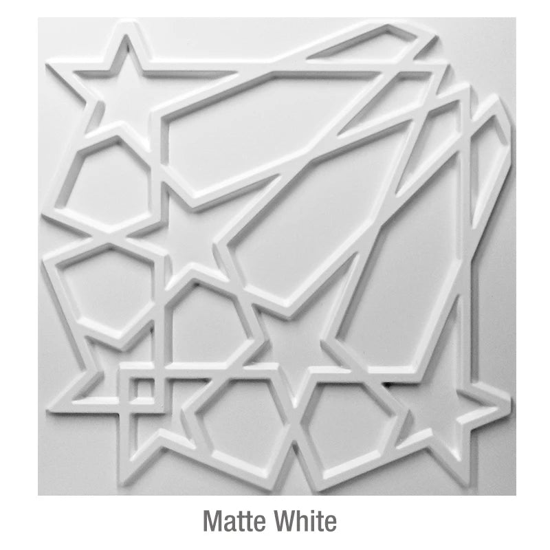 12 Stück/1 m2 arabische islamische muslimische Sterne Mond Dekor Relief Art 3D Wandpaneel nicht klebende 3D Wandaufkleber Wohnzimmer Home Decor