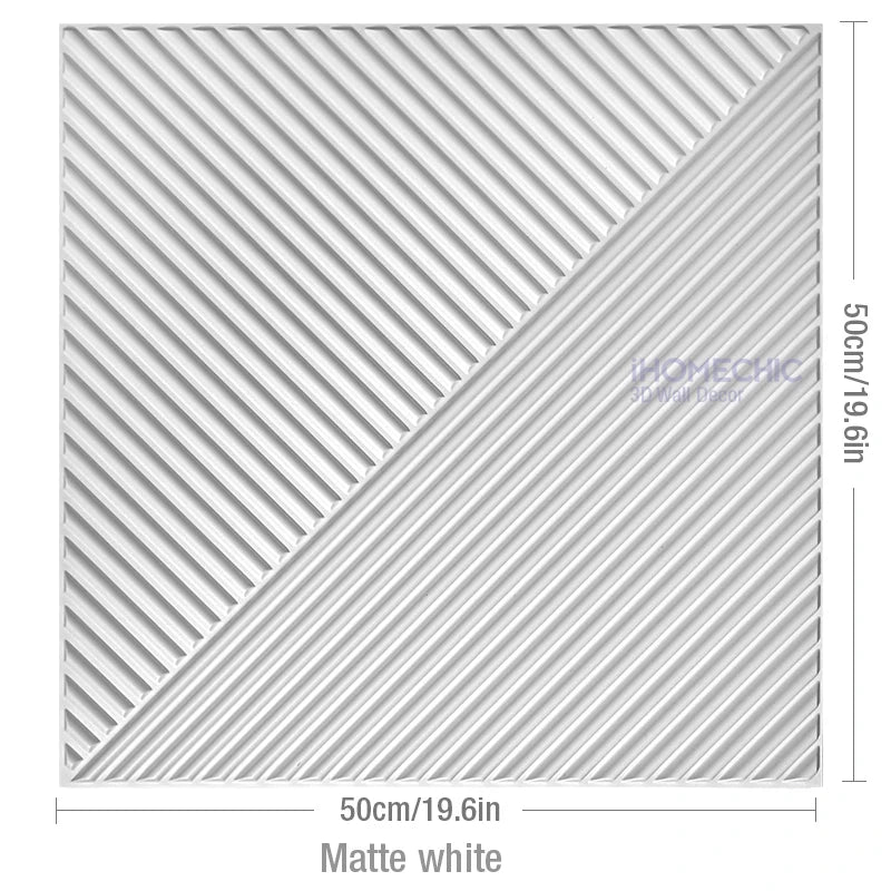 4 Stück 50 cm Holzmaserung 3D-Stereo-Wandpaneel Diamant Nicht selbstklebender Fliesen-Wandaufkleber wasserdichtes Wohnzimmer Badezimmer-Tapetenpapier