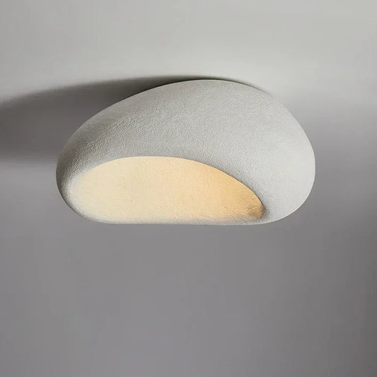 Japanische Wabi Sabi-Deckenleuchte aus Kunstharz, oberflächenmontiertes LED-Downlight mit austauschbarer E27-Glühbirne für Schlafzimmer, Wohnzimmer, Esszimmer