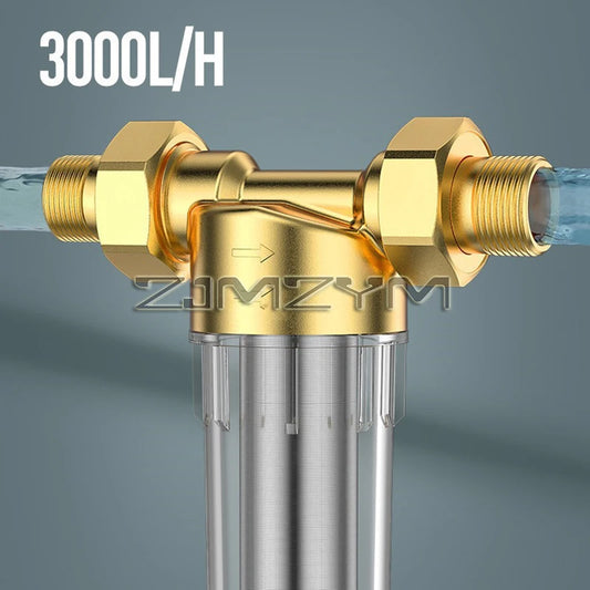 2700 l/h wiederverwendbarer Vorsediment-Wasserfilter für das ganze Haus, 40 Mikron, Wasser-Vorfiltersystem, Wasserhähne-Frontreiniger